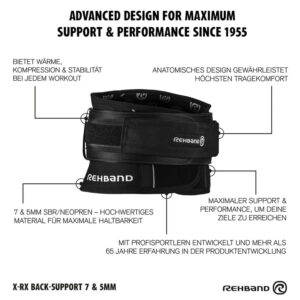 REHBAND - X-RX 2-IN-1 BACK SUPPORT 7MM - BACK SUPPORT